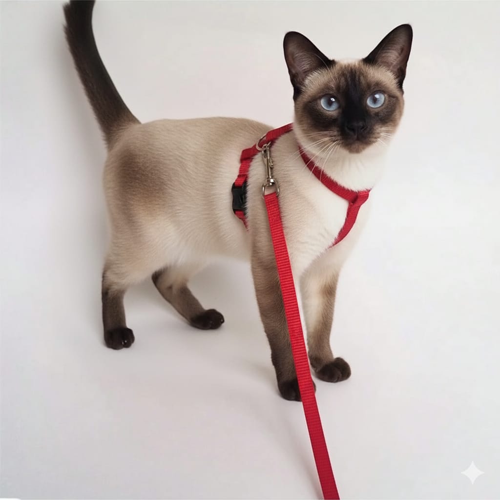 Set guinzaglio e pettorina antifuga per gatto