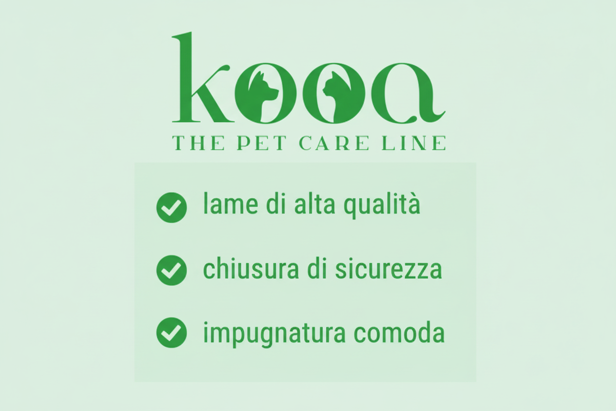 Taglia unghie di precisione per cani di piccola e media taglia, Kooa