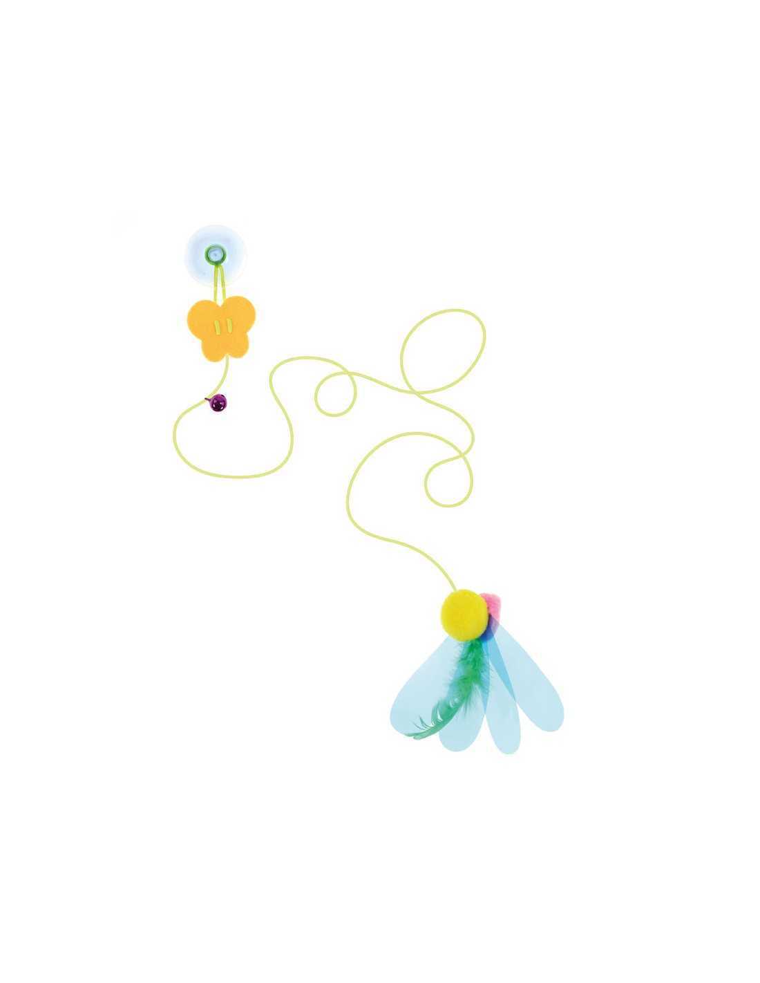 Gioco per gatti divertente, Grillo Blu con ventosa