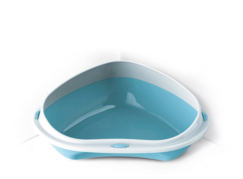 Bacinella per lettiera angolare SHUTTLE, RECORD-azzurra