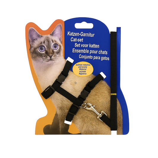 Set guinzaglio e pettorina antifuga per gatto
