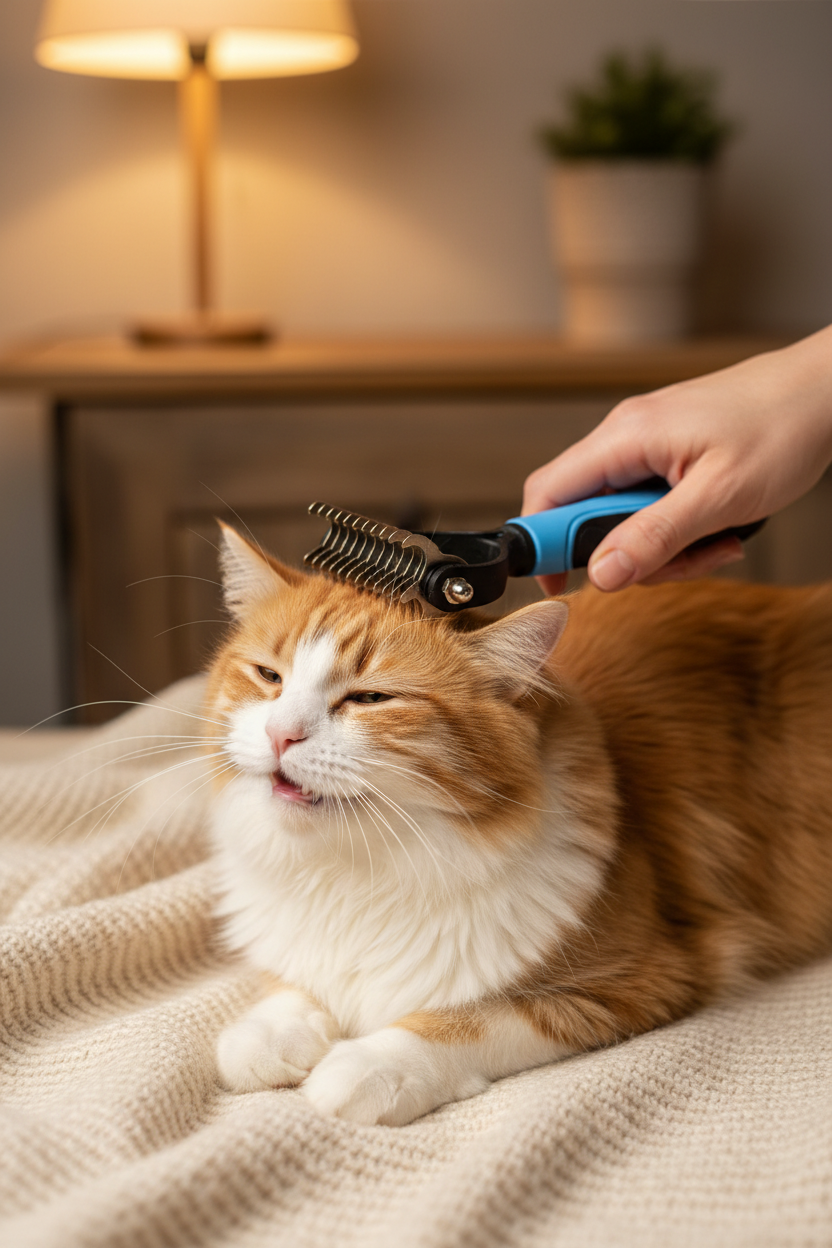Spazzola  a rastrello per cani e gatti, cardatore per deshedding