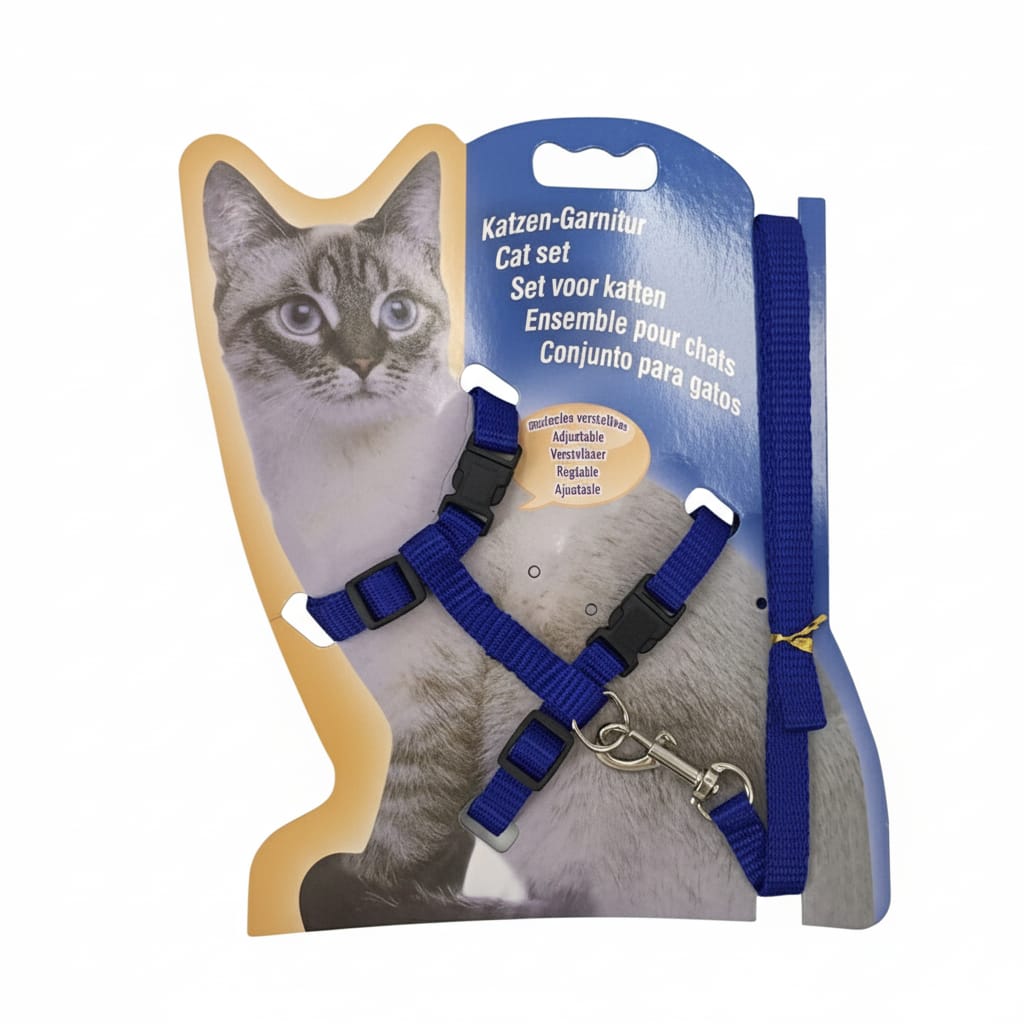 Set guinzaglio e pettorina antifuga per gatto