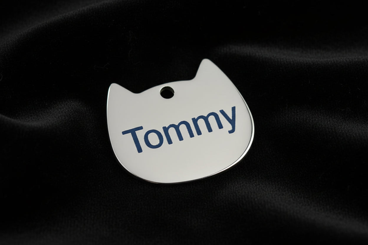 Medaglietta personalizzata gatto, Color oro o argento By RosiLù