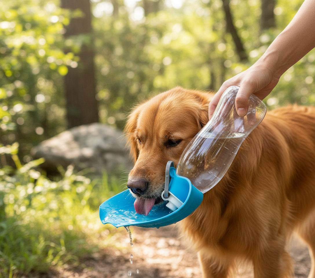 Distributore d'acqua da viaggio con ciotola integrata TRIXIE