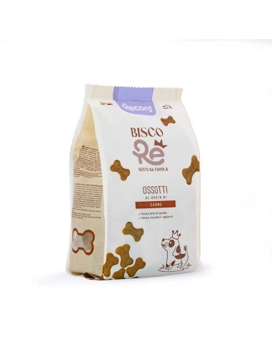 Ossotti Bisco-Re cotti al forno al gusto di carne per cani, 400g, Record