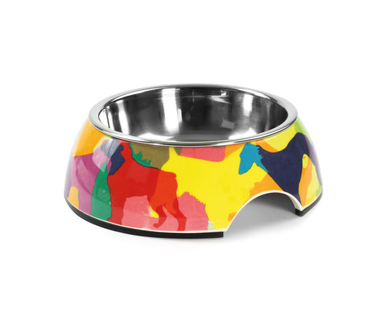 Ciotola in acciaio e melamina, elegante, moderno, fantasia Cagnolini