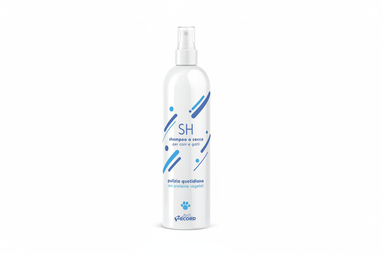 Shampoo a secco spray per cani e gatti, 125ml, Record