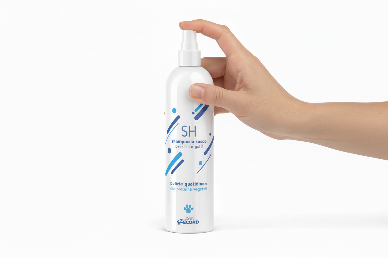 Shampoo a secco spray per cani e gatti, 125ml, Record