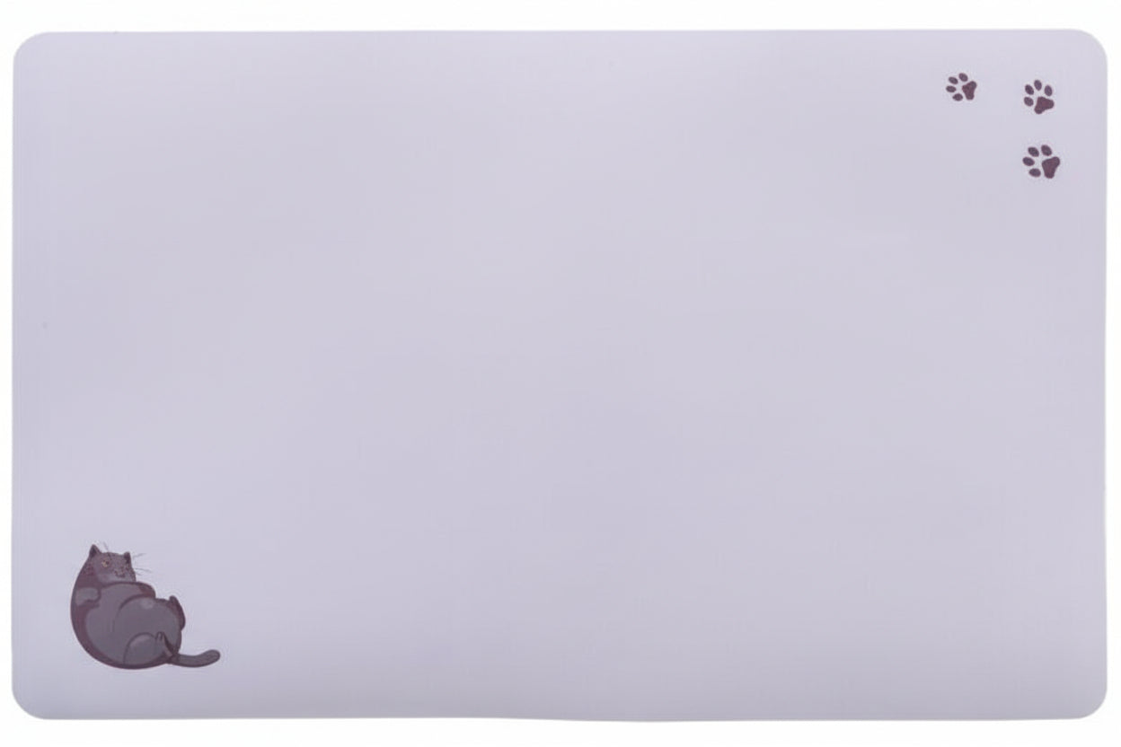 Tappetino, sotto ciotola, Gattone, 44x28, Lilla, Trixie
